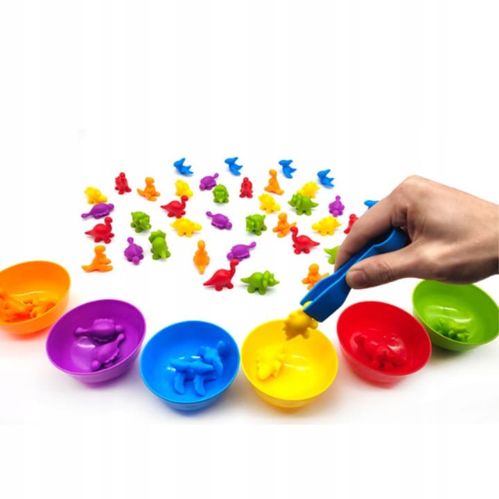 Sorter Montessori Logika - nauka kolorów, liczenia i chwytania