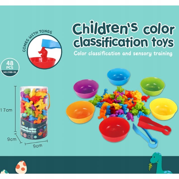 Sorter Montessori Logika - nauka kolorów, liczenia i chwytania
