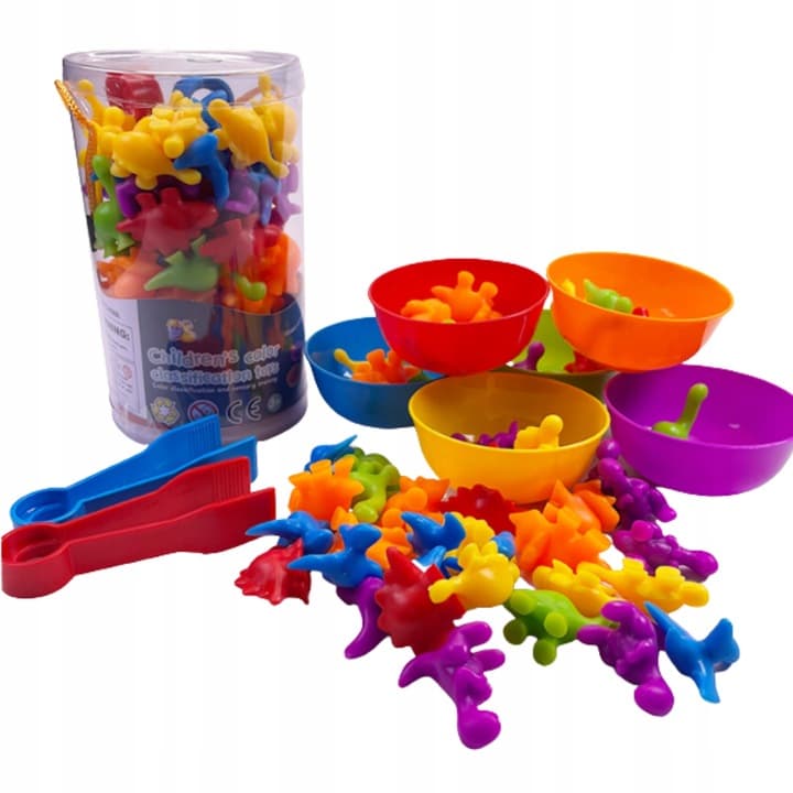 Sorter Montessori Logika - nauka kolorów, liczenia i chwytania